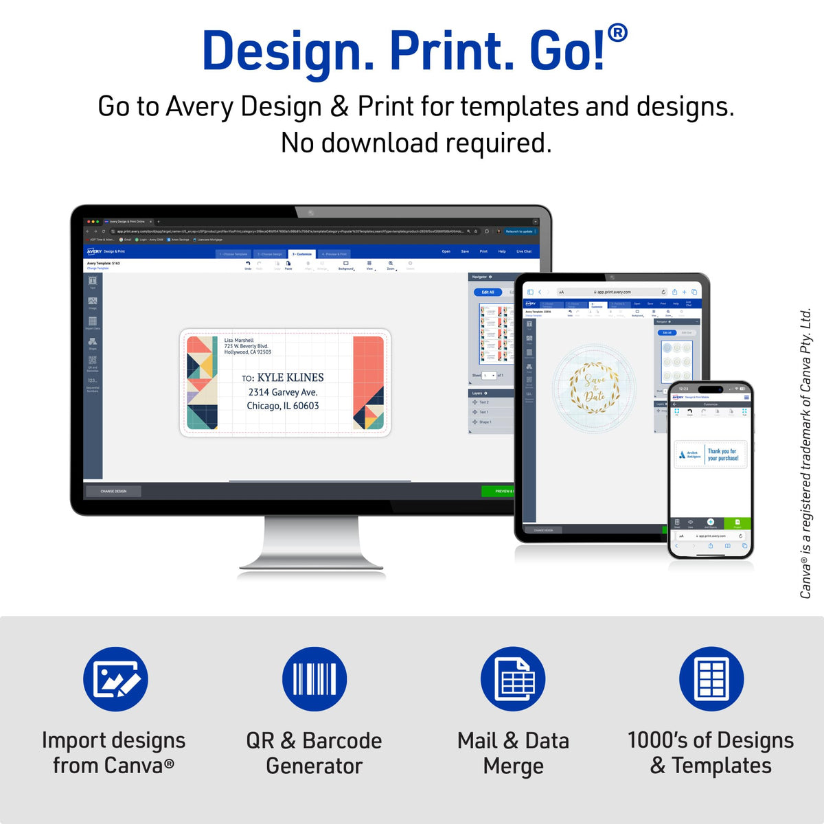 Avery Printable Business Cards with Sure Feed Technology, 2" x 3.5", White, 250 Blank Cards