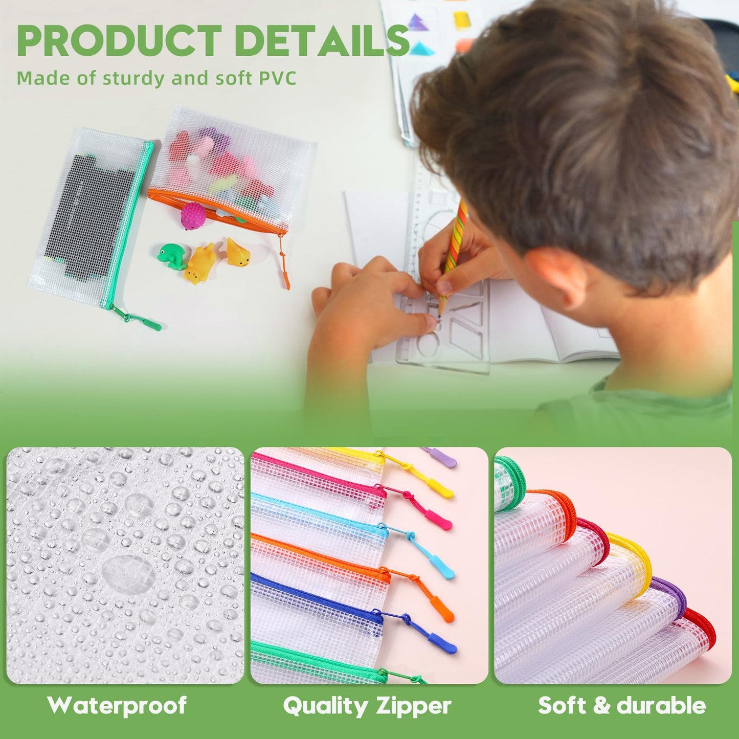 Mesh Zipper Pouch Bags for Organization