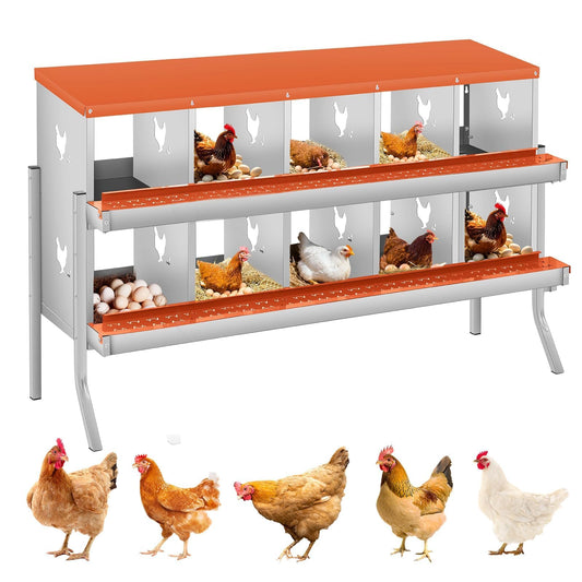 Garvee Chicken Nesting Box, 10 Compartments Nesting Box for Chickens