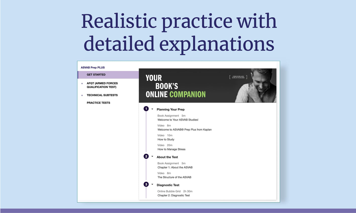 ASVAB Premium Prep 2026-2027: Includes 6 Full Length Practice Tests, 1000+ Practice Questions + In-book tear out Flashcards + Online Access to ... Lessons and Tutorials (Kaplan Test Prep)