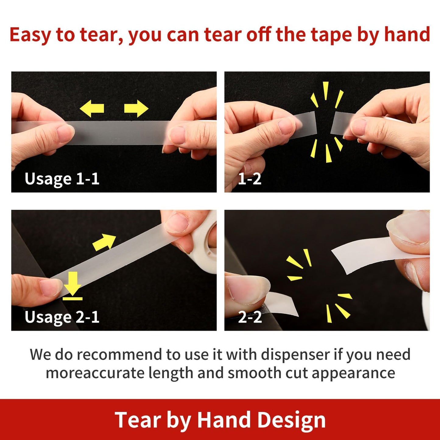Turxayox 24 Rolls Invisible Tape Refills for Dispenser, 3/4 x 800 Inches