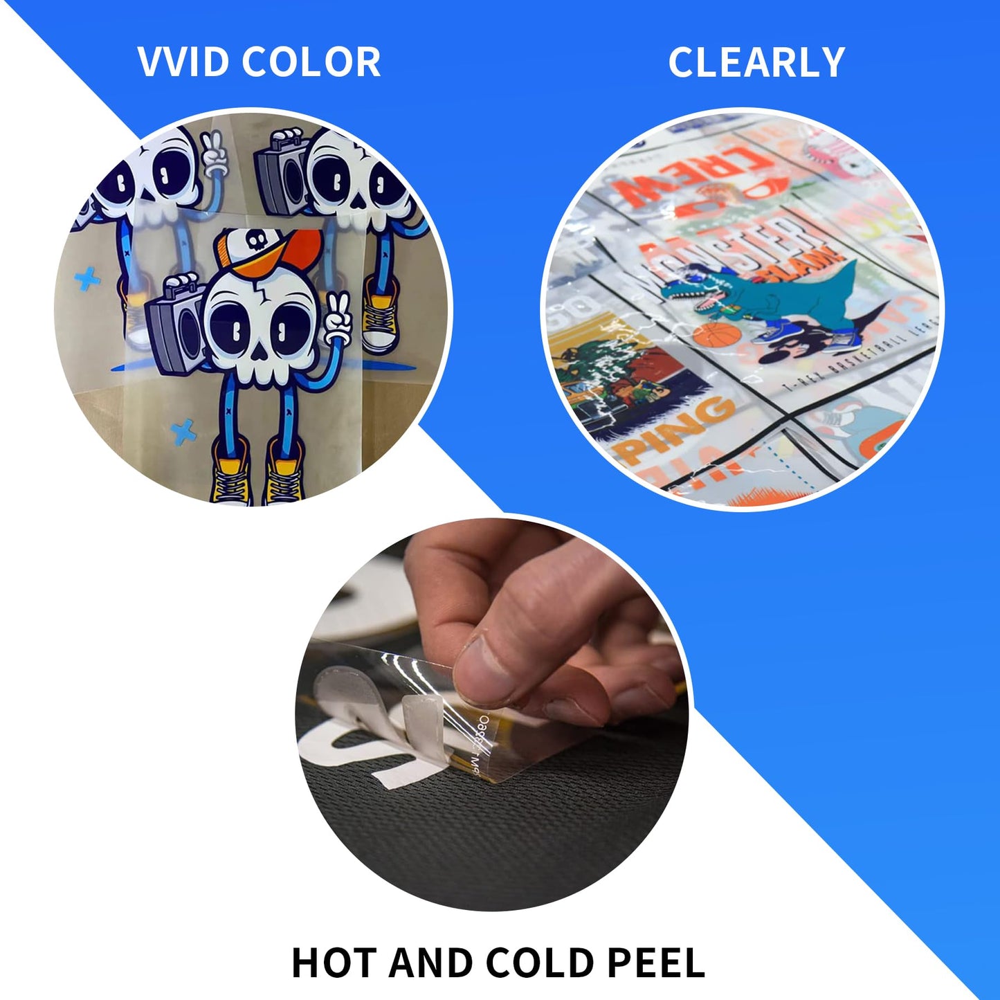 100 Sheets DTF Transfer Film Paper A4 Double Sided Thick Clear Pretreat Sheets