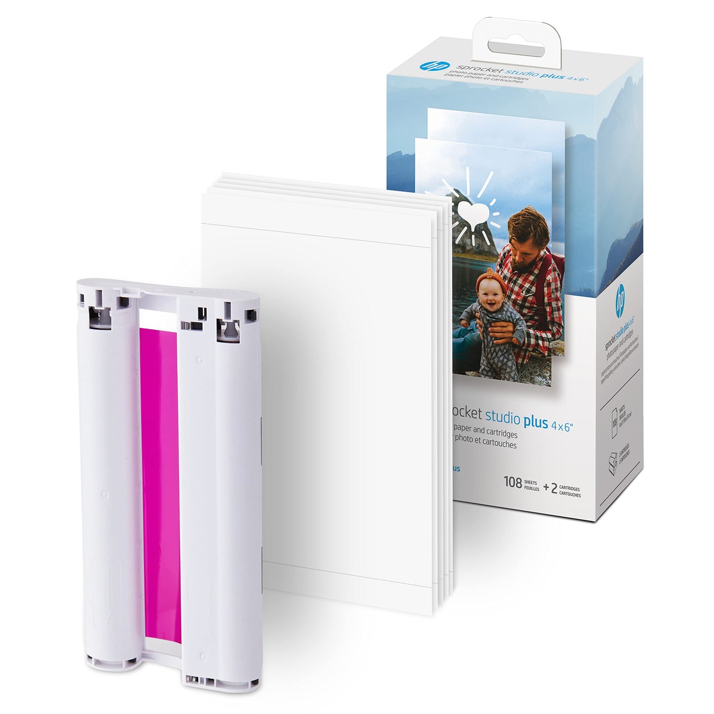 HP Sprocket Studio Plus 4 x 6” Photo Paper and Cartridges