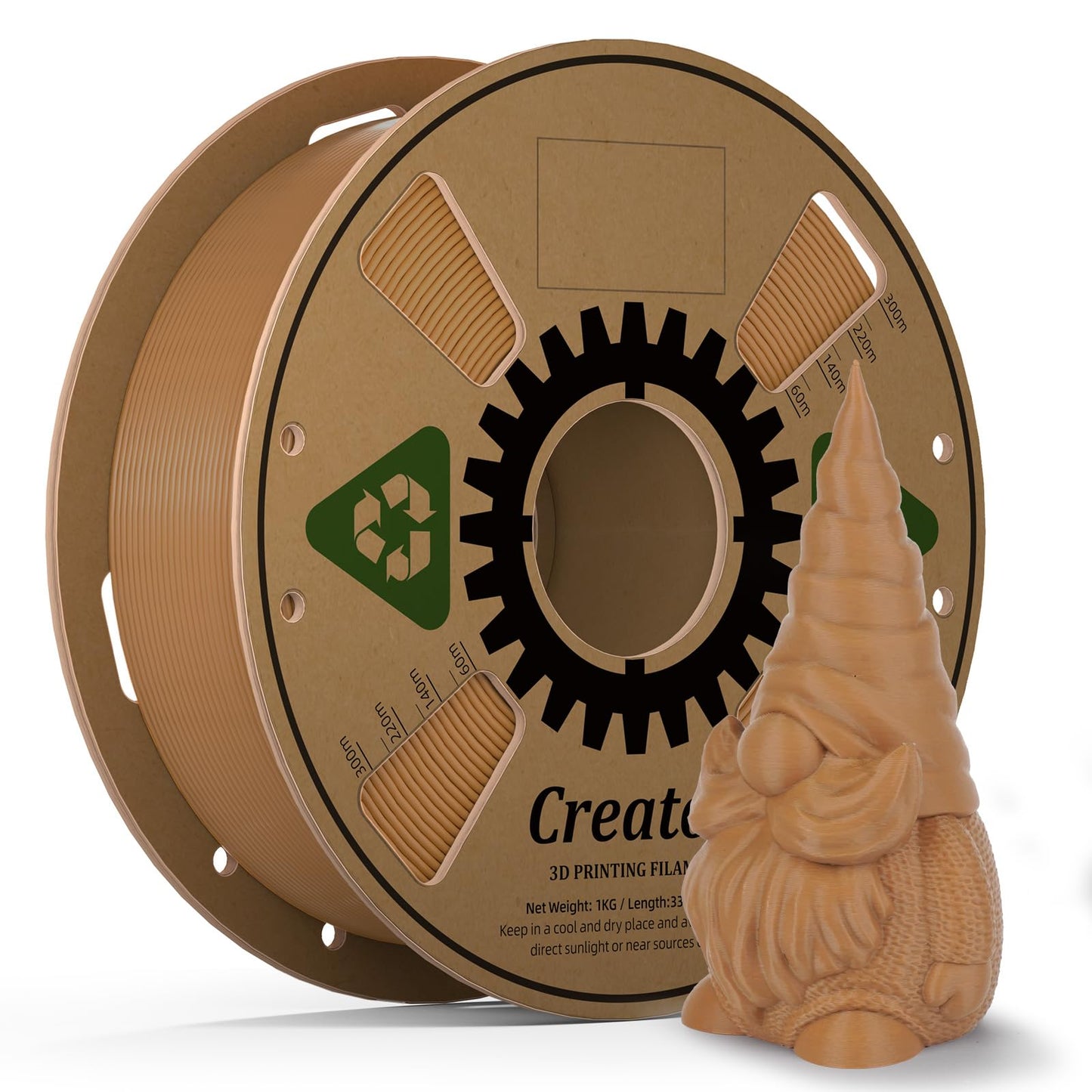 PLA 3D Printer Filament 1.75mm (Light Brown)