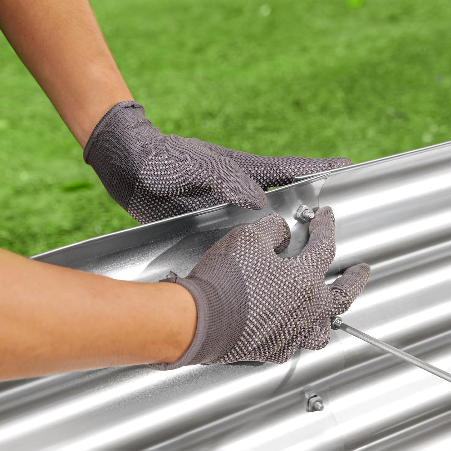 3 Pack 6×3×1ft Galvanized Metal Raised Garden Bed, Metal Planter Kit