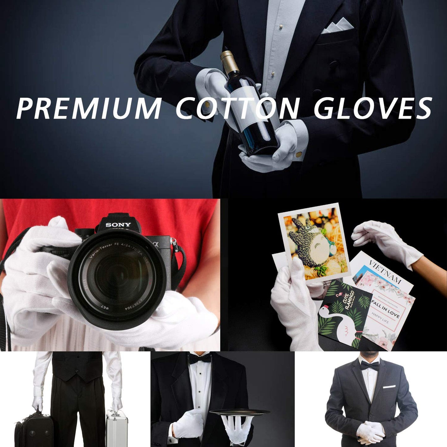 Archival Photo Gloves, White