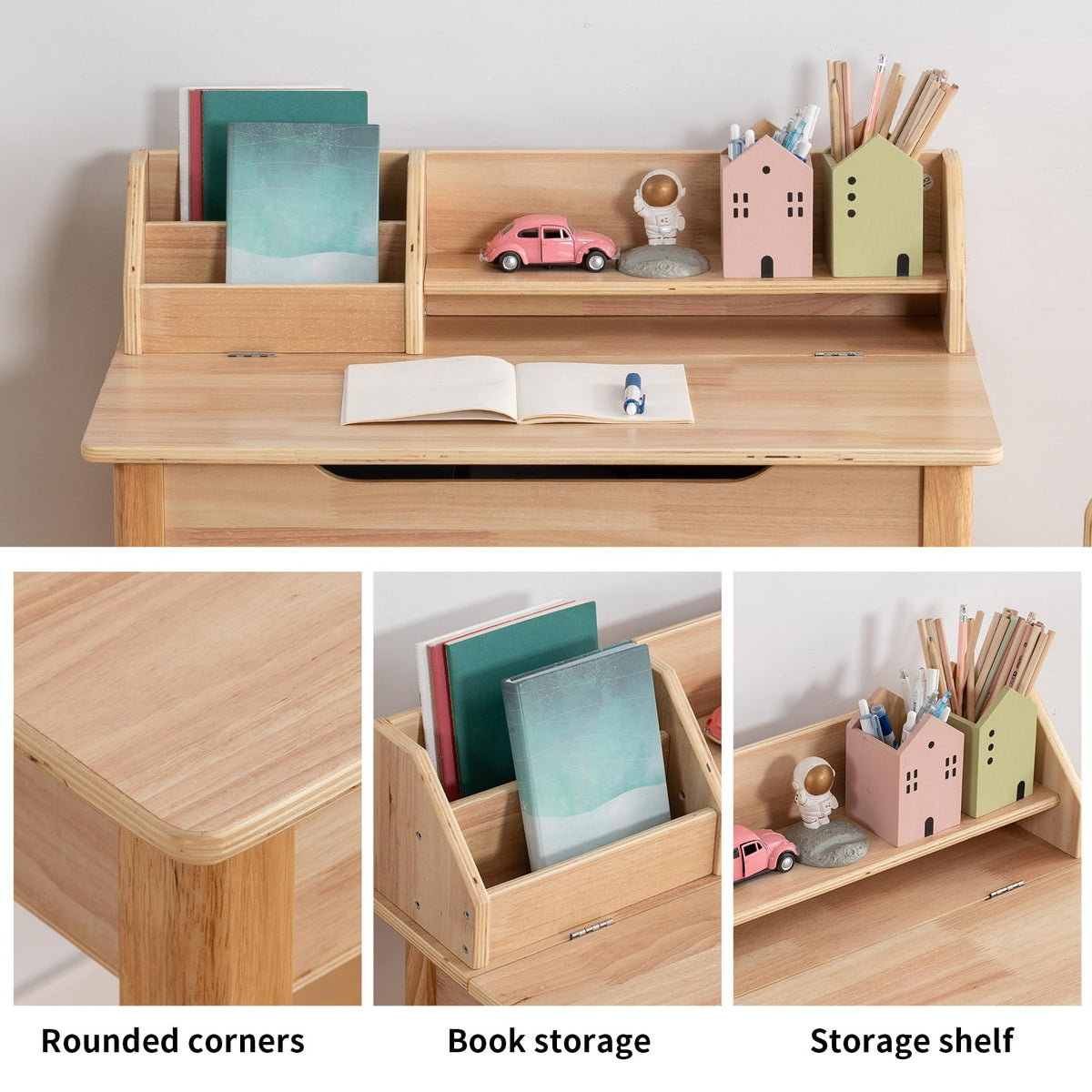 UNICOO® Wood Kids Desk and Chair Set