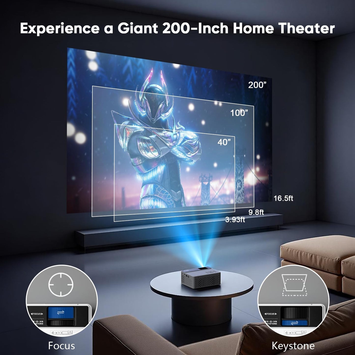 TMY 1080P Mini Portable Projector