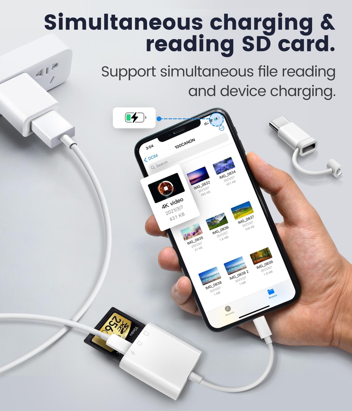 SD Card Reader for iPhone iPad