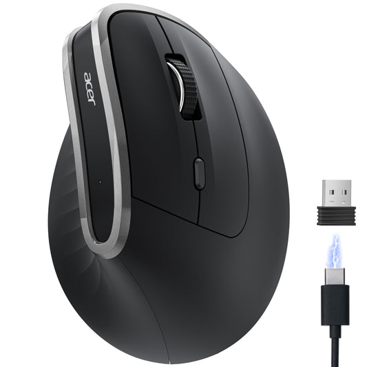 Acer Ergonomic Mouse Wireless, Vertical Computer Mouse for Laptop, PC