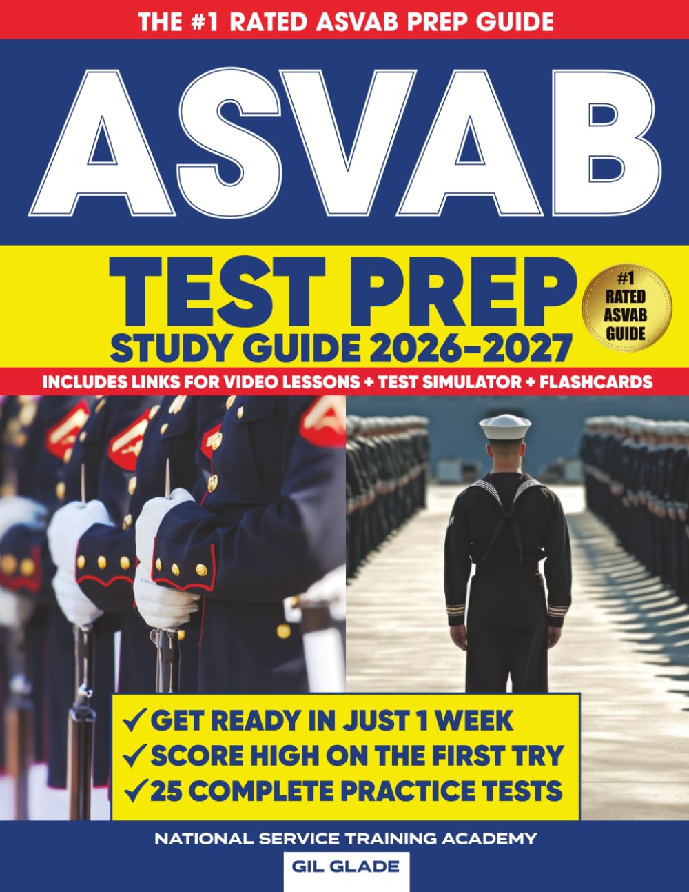 THE OFFICIAL ASVAB STUDY GUIDE: 25 Complete Practice Tests- paperback