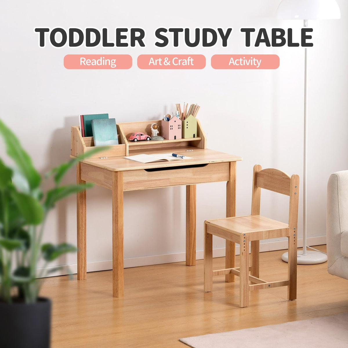 UNICOO® Wood Kids Desk and Chair Set