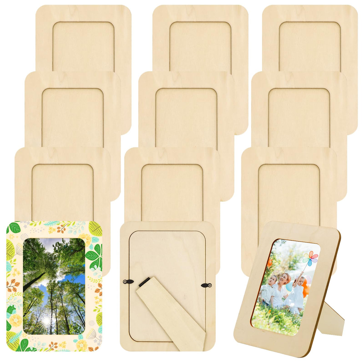 RYKOMO 12 Pieces Wooden Frames for painting and designing