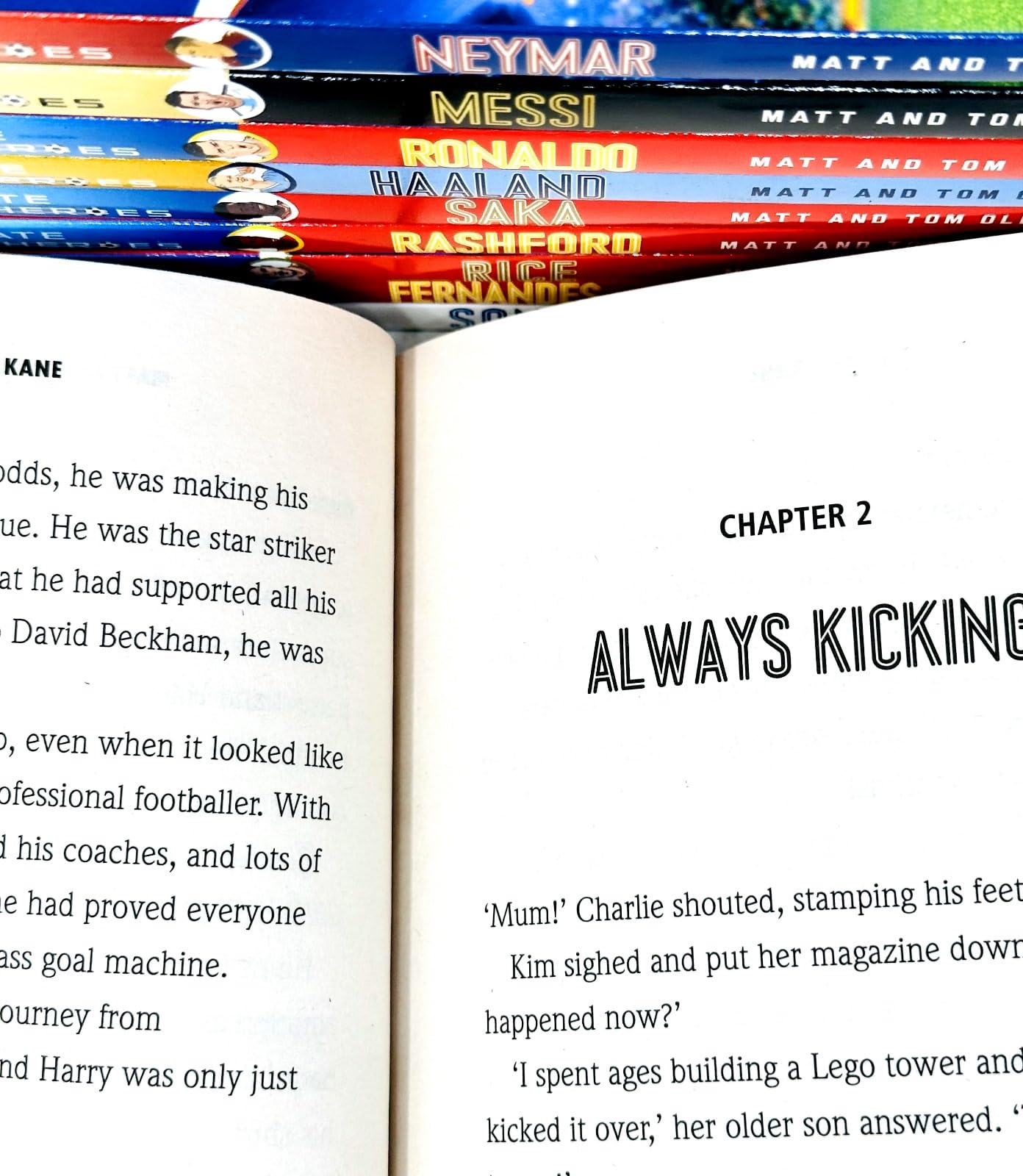 Ultimate Football Heroes Series 1 Collection 10 Books Set By Matt Oldfield, Tom Oldfield (Messi, Son , Neymar, Kane, Ronaldo, Fernandes, Rice, Rashford, Saka & Haaland)