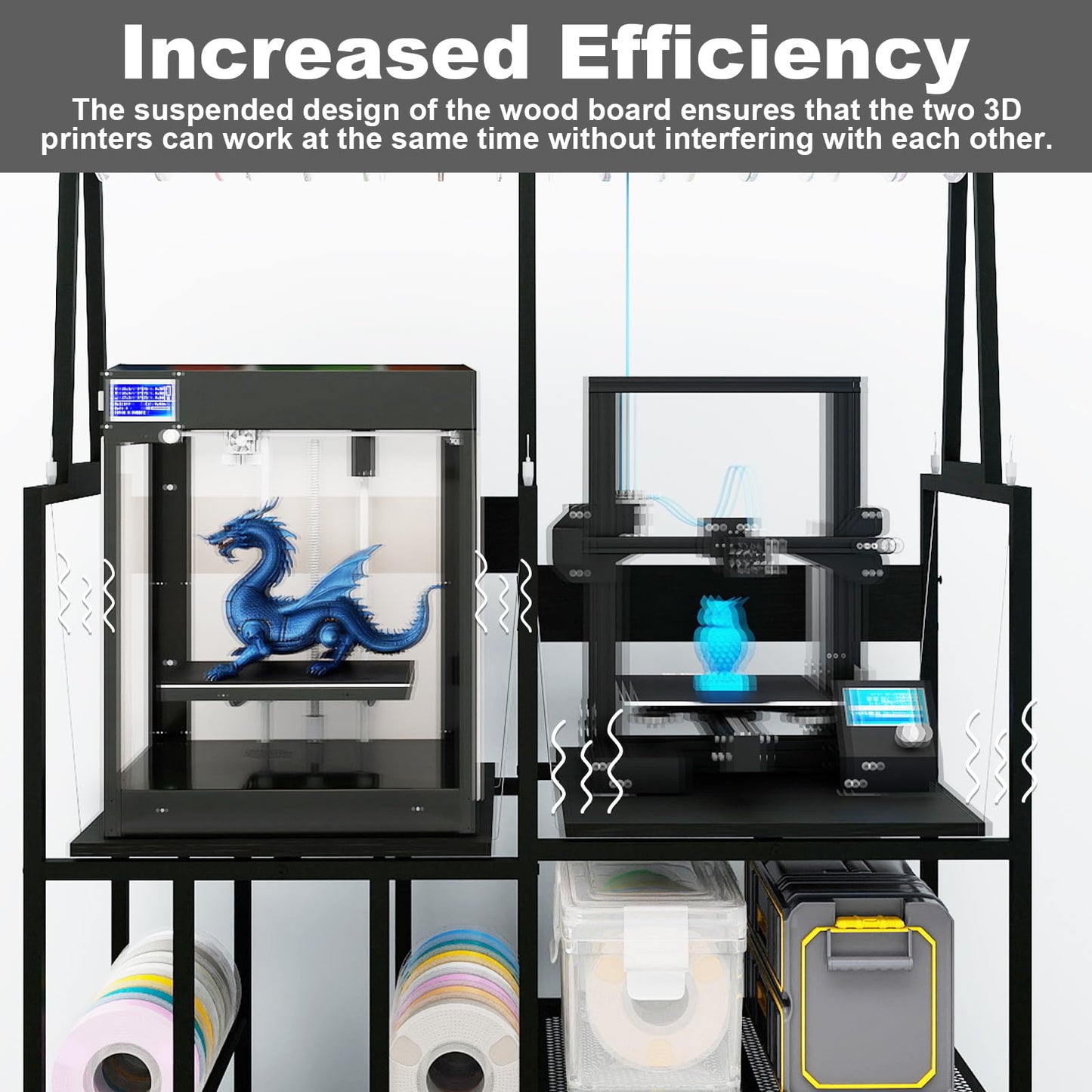 3D Printer Stand with Filament Storage