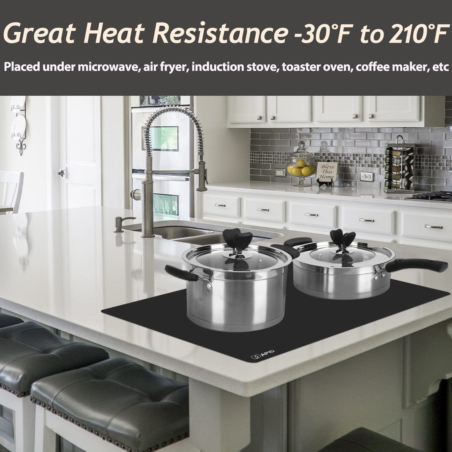 Extra Large Silicone Mat 36" x 24" Place Mats, Heat Resistant Mat