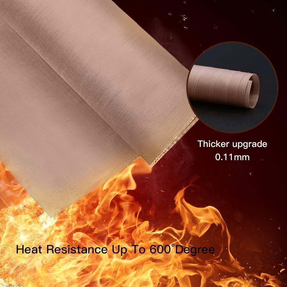 3 Pack PTFE Teflon Sheet for Heat Press Transfer Sheet