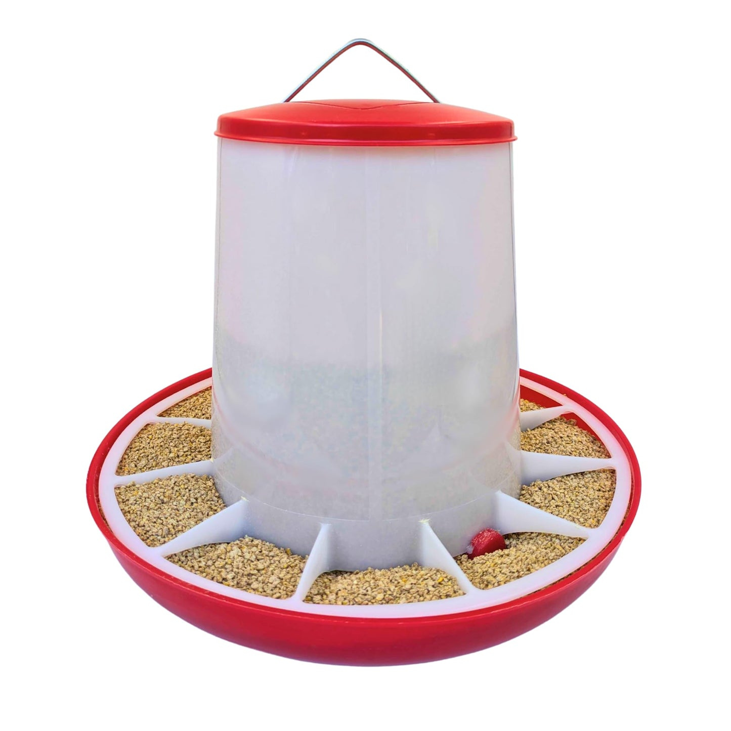 Large Chicken Feeder 11-Pound Capacity for All Poultry | Durable Feeding Container with Carrying Handle
