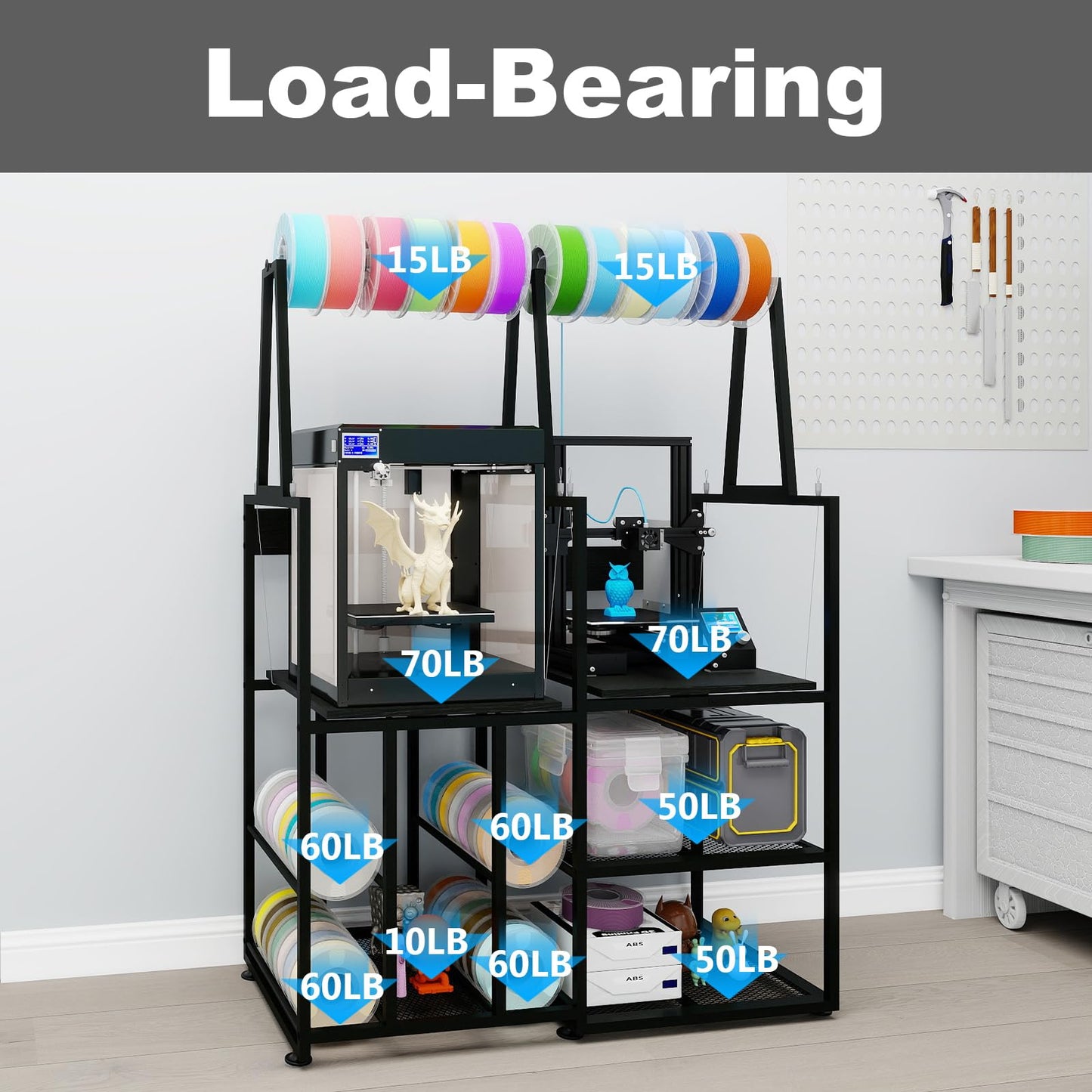 3D Printer Stand with Filament Storage