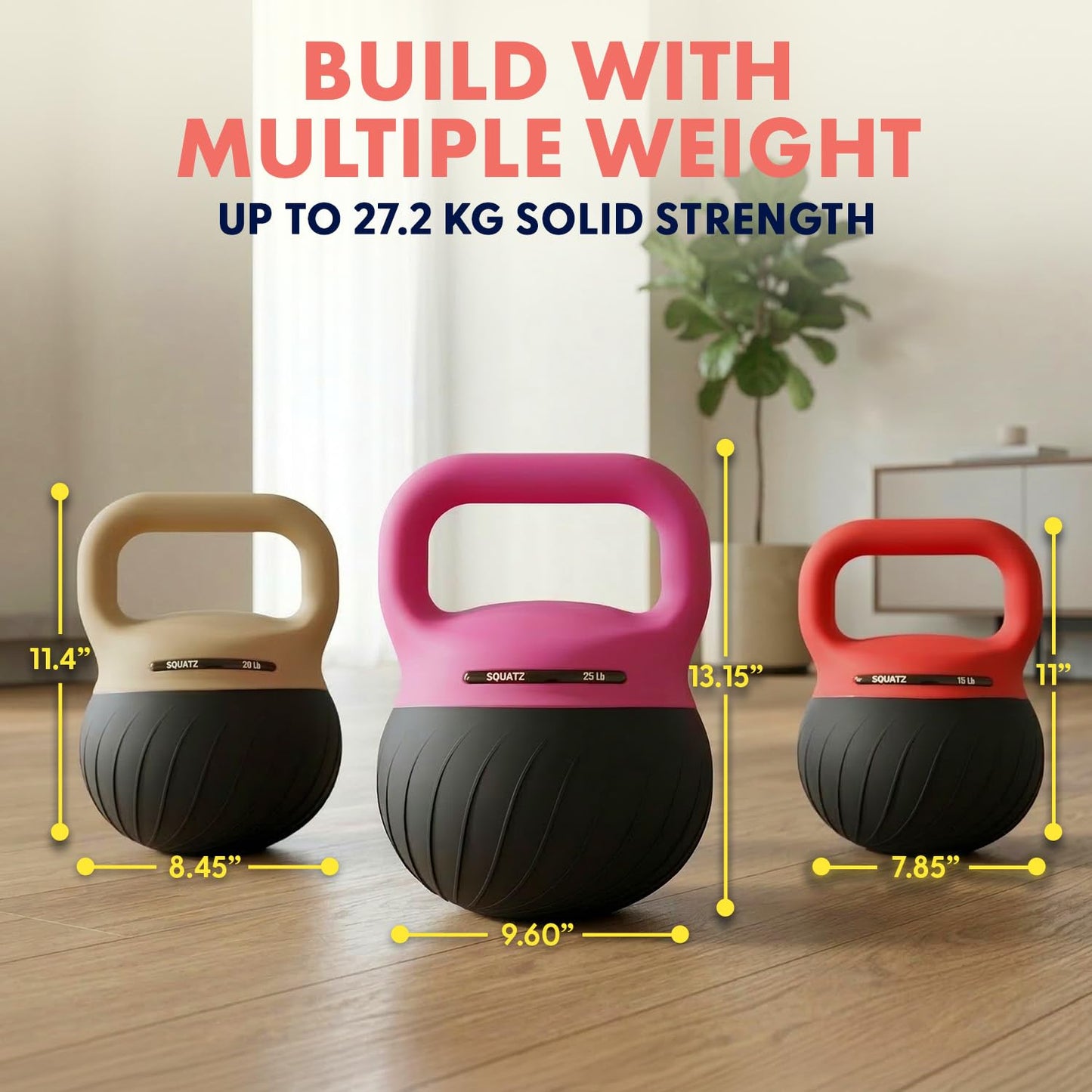 Squatz Soft Drop Kettlebell Set for Strength Training