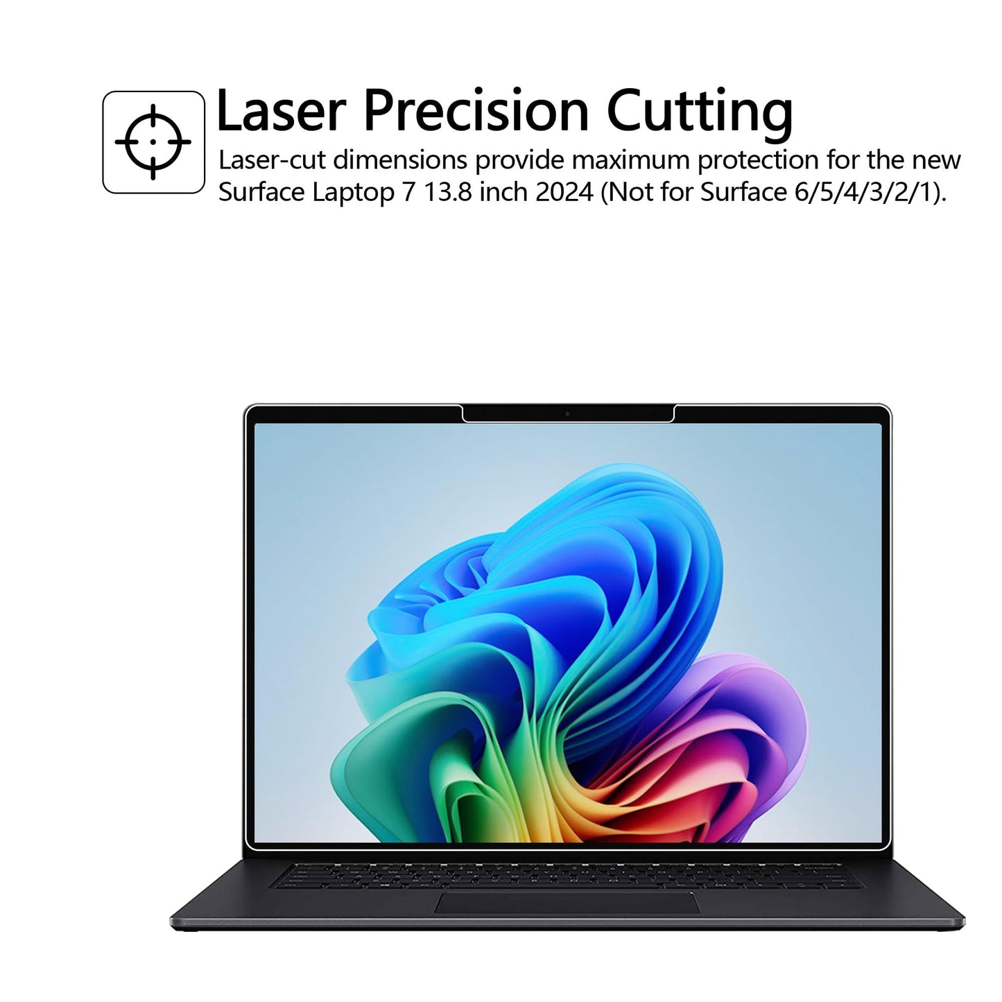 Screen Protector for Microsoft Surface Laptop 7 (2024, 13.8 Inch) - Tempered Glass