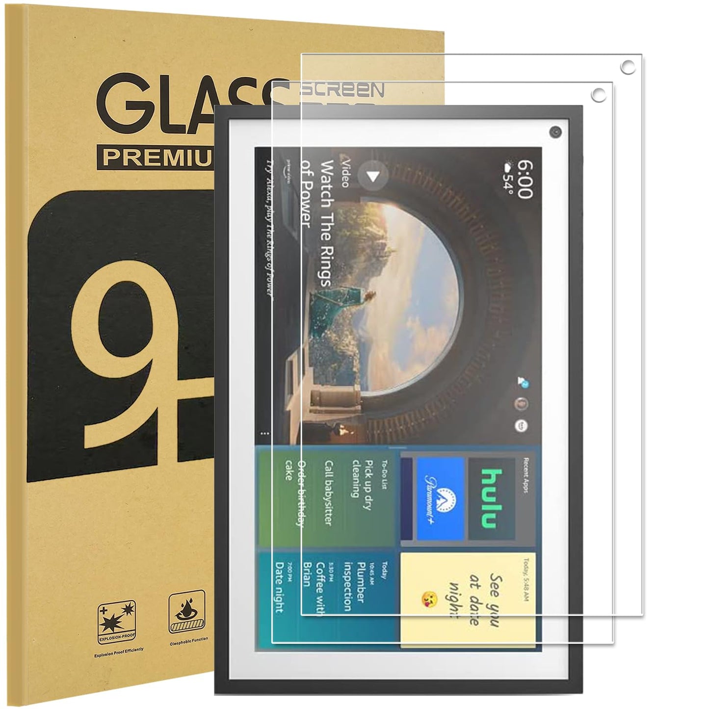 Screen Protector, Tempered Glass, echo show 15