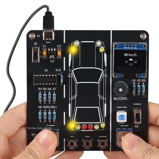 DIY Car Driving Simulation Soldering Practice Kit, Electronics Project Car Driver Simulator Solder Project Kit