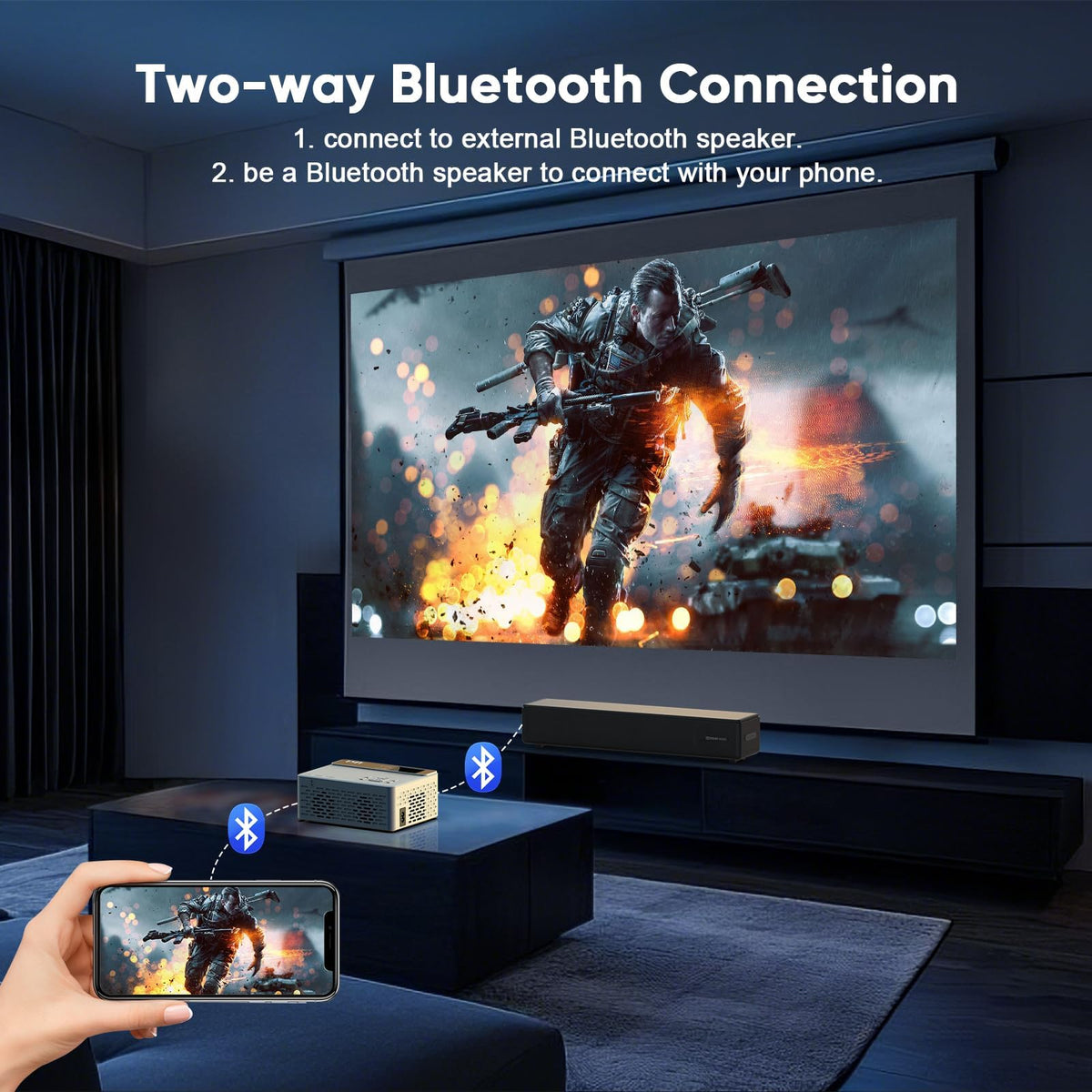 TMY 1080P Mini Portable Projector