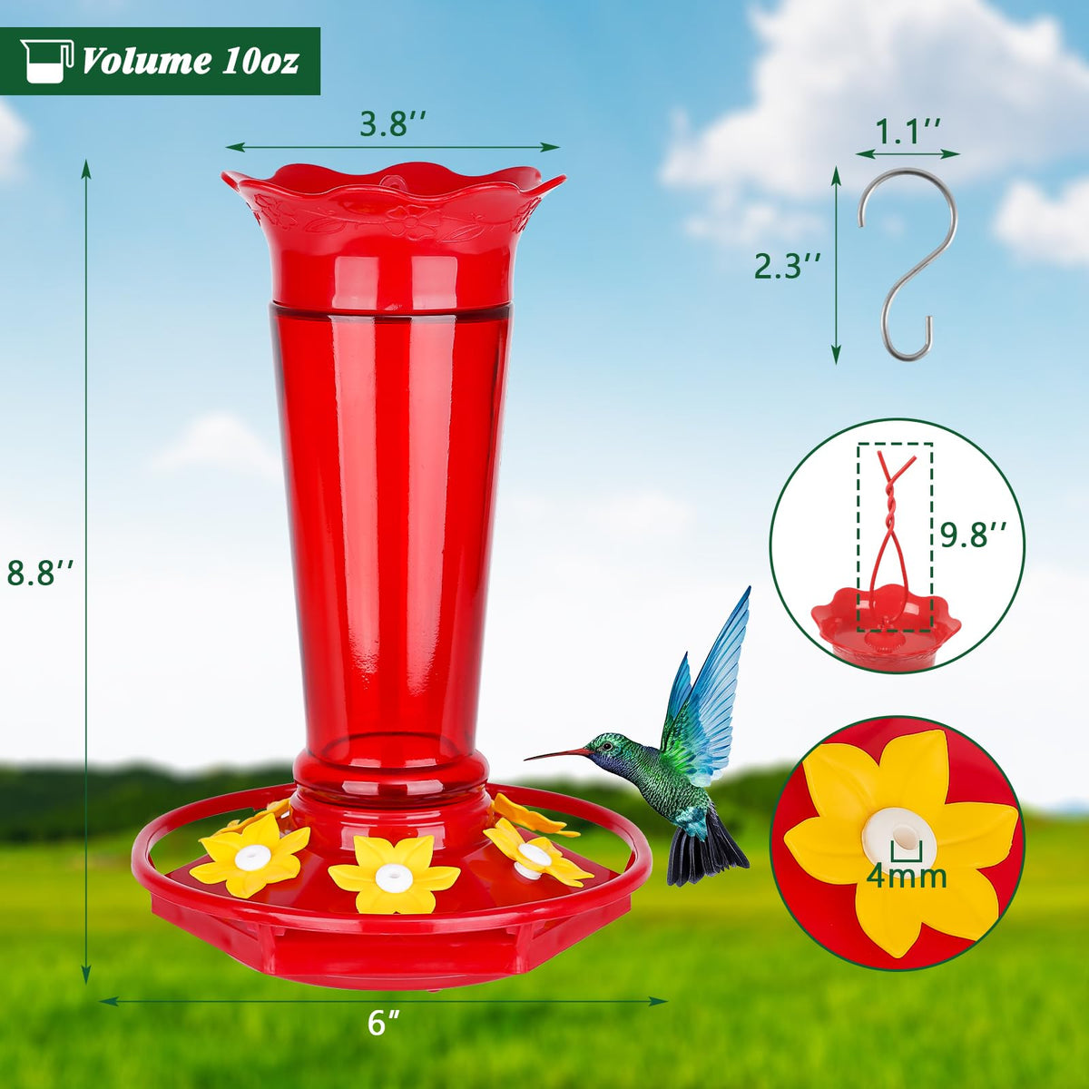 Gbekery Hummingbird Feeder