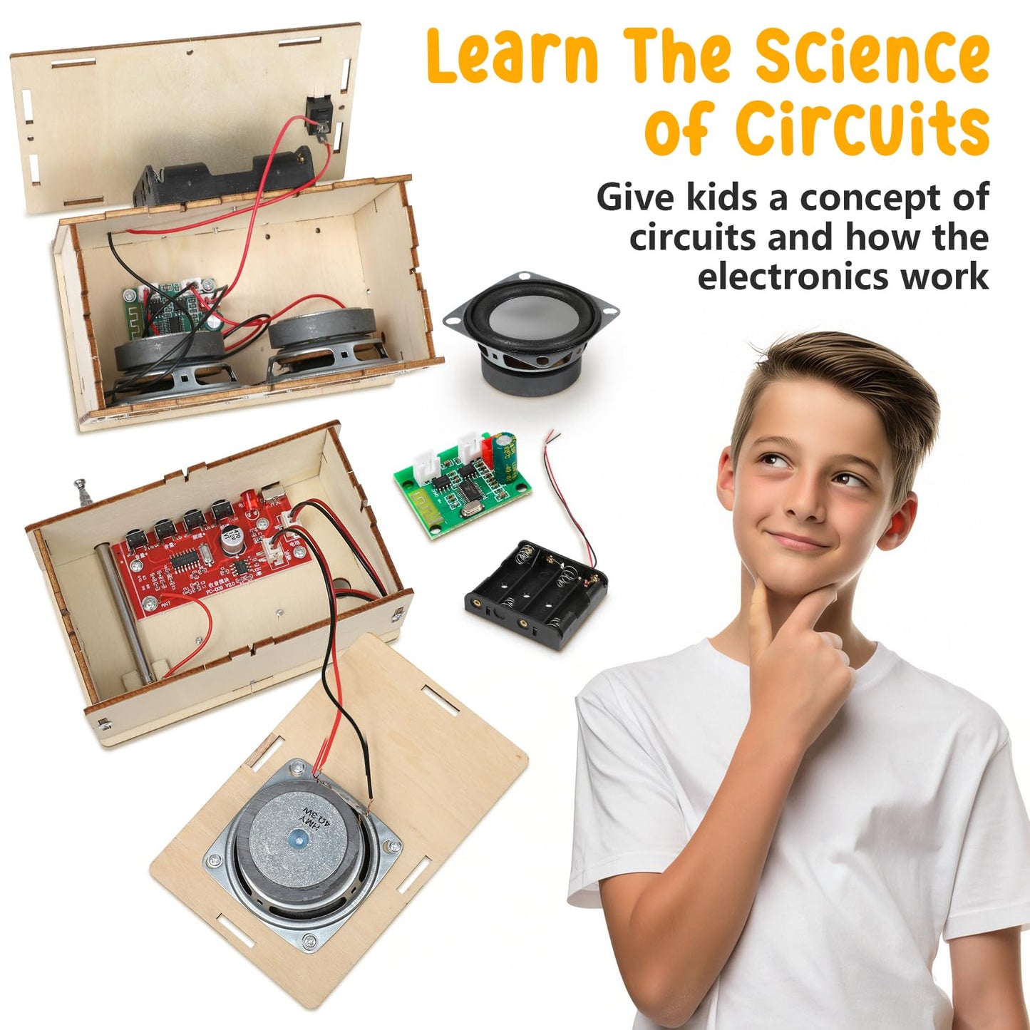 Stem Projects Science Kit Building Own Bluetooth Speaker & FM Radio