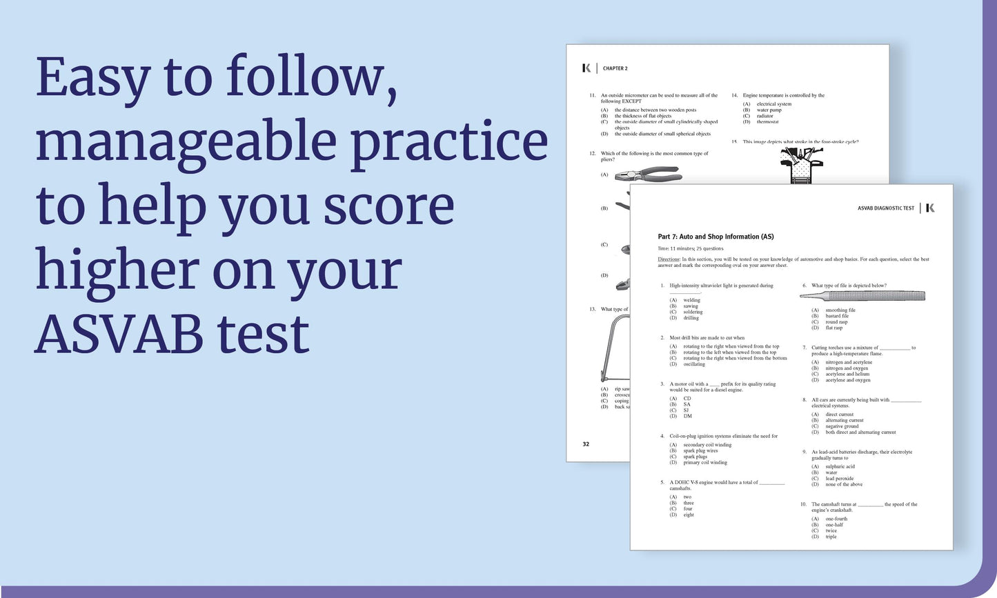 ASVAB Premium Prep 2026-2027: Includes 6 Full Length Practice Tests, 1000+ Practice Questions + In-book tear out Flashcards + Online Access to ... Lessons and Tutorials (Kaplan Test Prep)
