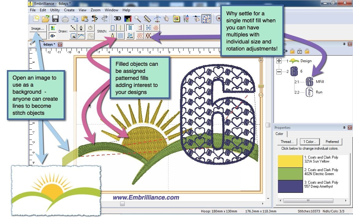 Embrilliance StitchArtist Level 1, Digitizing Embroidery Software for Mac & PC