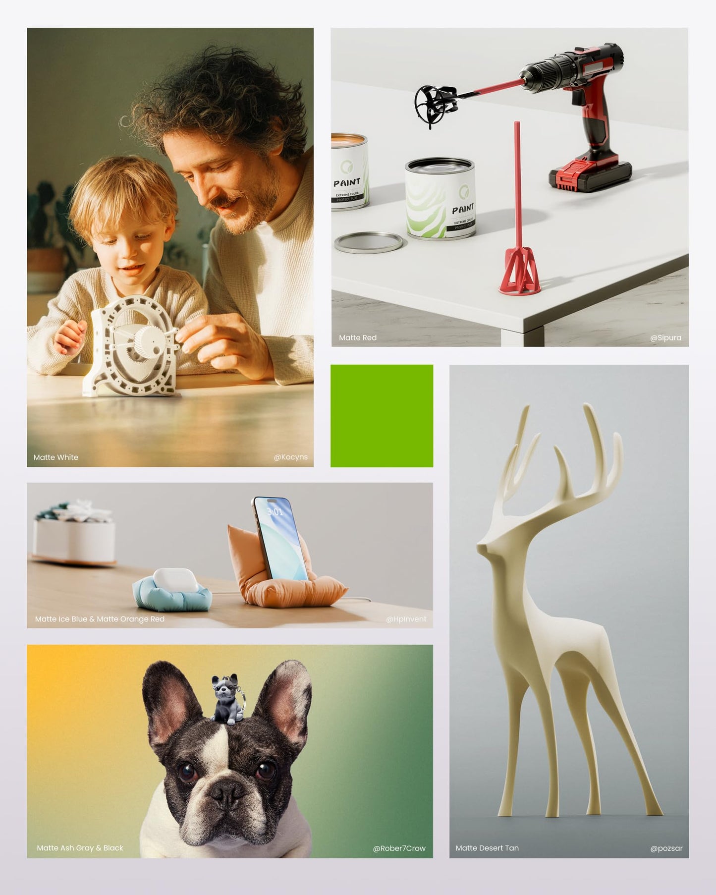 MarsWork Matte PLA Refill Filament 1kg (2.2lbs) for Reusable Spools, 1.75mm Spool-Less 3D Printing Filament, Compatible with Bambu Lab 3D Printers – Dark Green