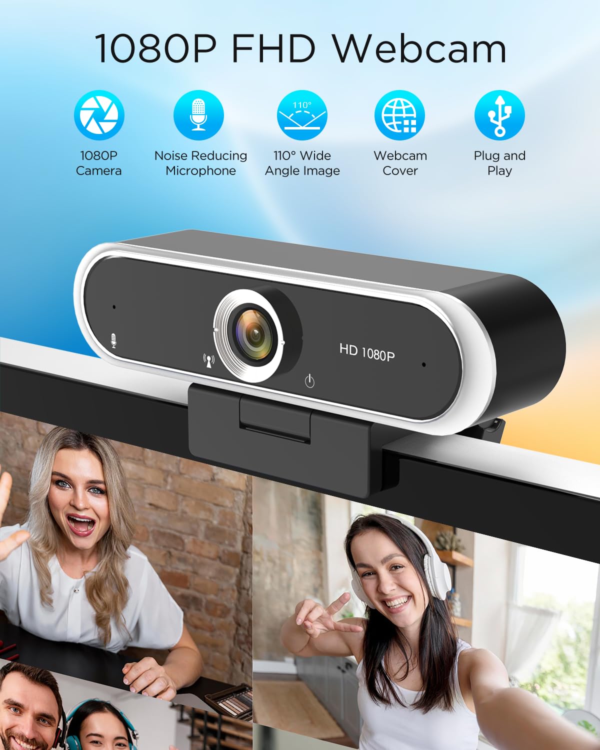 NIVEOLI Webcam 1080P