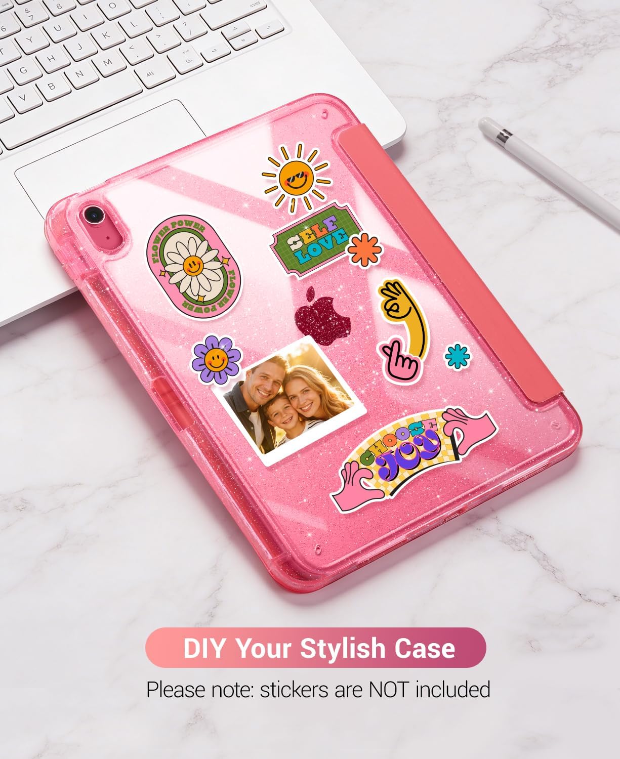 CoBak Case for iPad (A16) 11th Generation, iPad 10th Gen, Pink Glitter