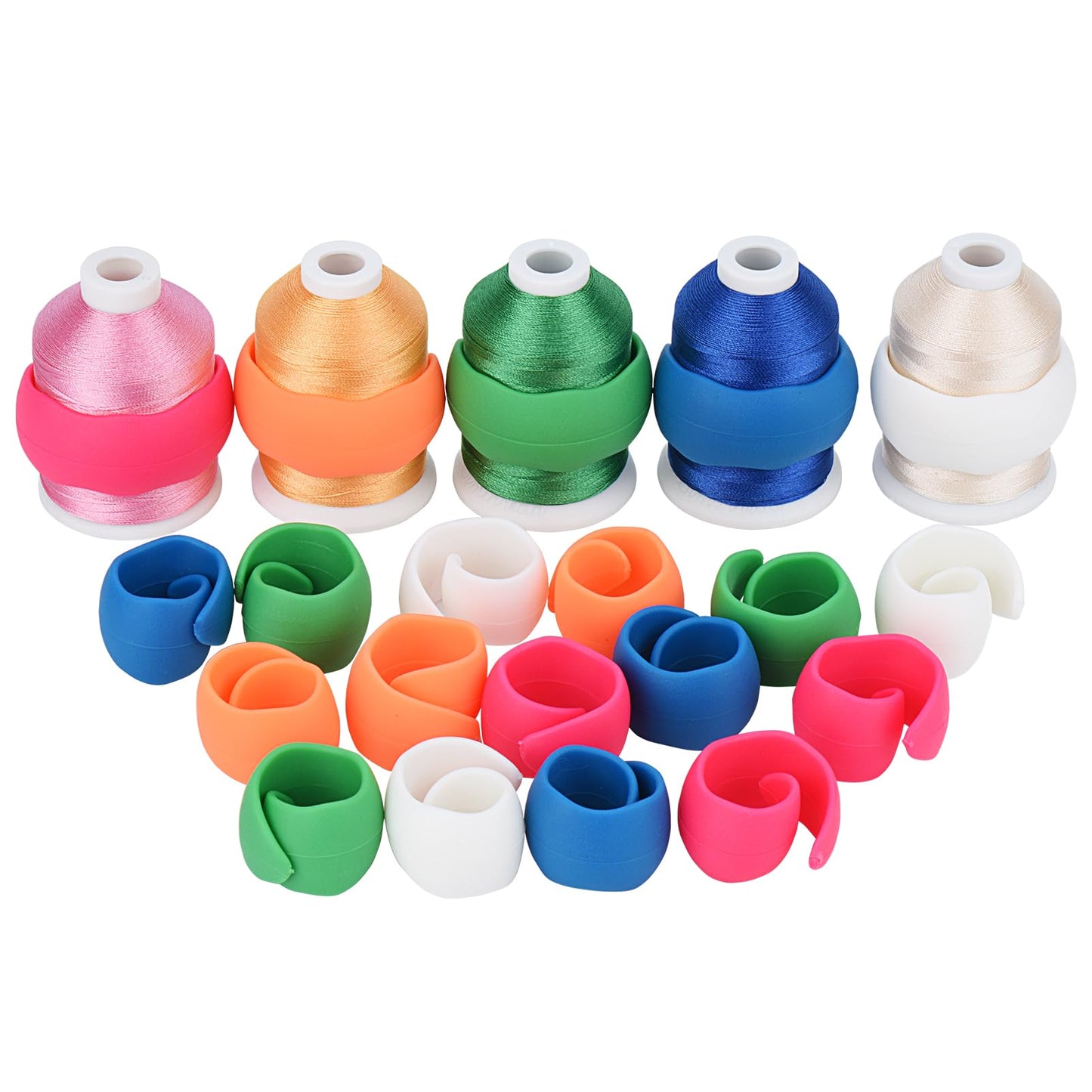 63 Colors Compatible with Brother Polyester Embroidery Machine Thread + 20 Thread Holder Kit