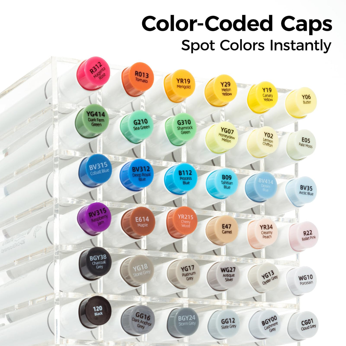 Ohuhu Alcohol Markers Supreme Brush& Chisel 36 Colors for Artists Drawing- IS