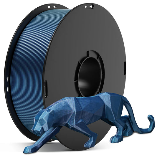 Silk Filament, Metal-Like PLA Shiny, 1.75mm, Metal Blue