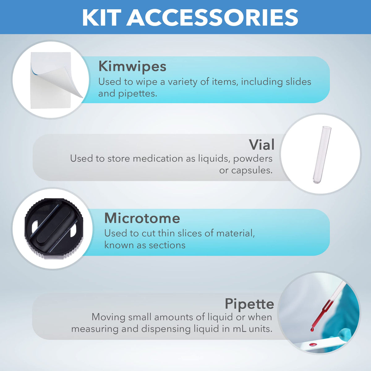 AmScope SP-14 Microscope Slide Preparation Kit - Includes Blank