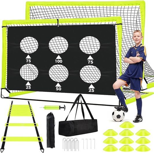 Soccer Goals Set of 2-6x4 ft Portable