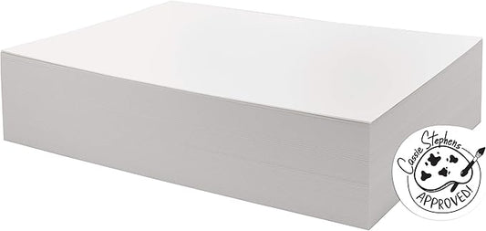 Watercolor Paper, White, Bulk, 90lb., 9" x 12", 250 Sheets