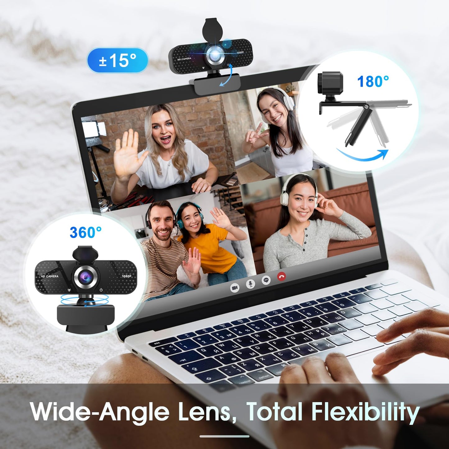 TRAUSI 1080P FHD Webcam