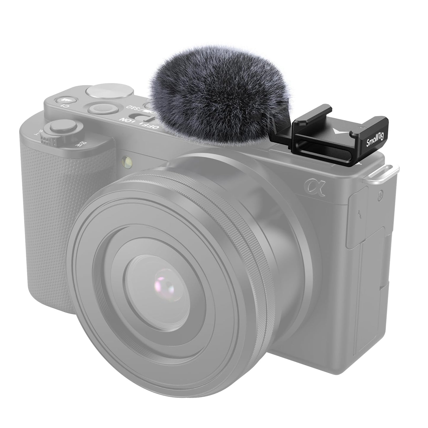 Cold Shoe Adapter with Wind Muff Windshield