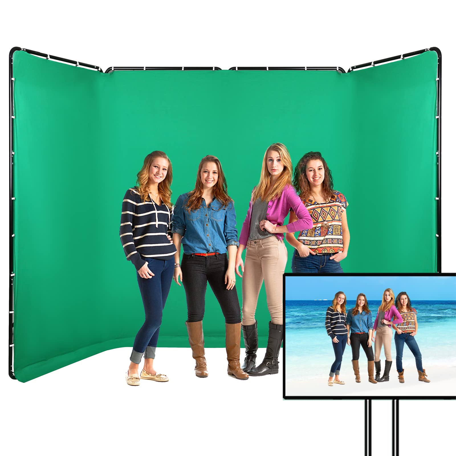 Portable Large Chromakey Green Screen Backdrop – Lavender Vibes