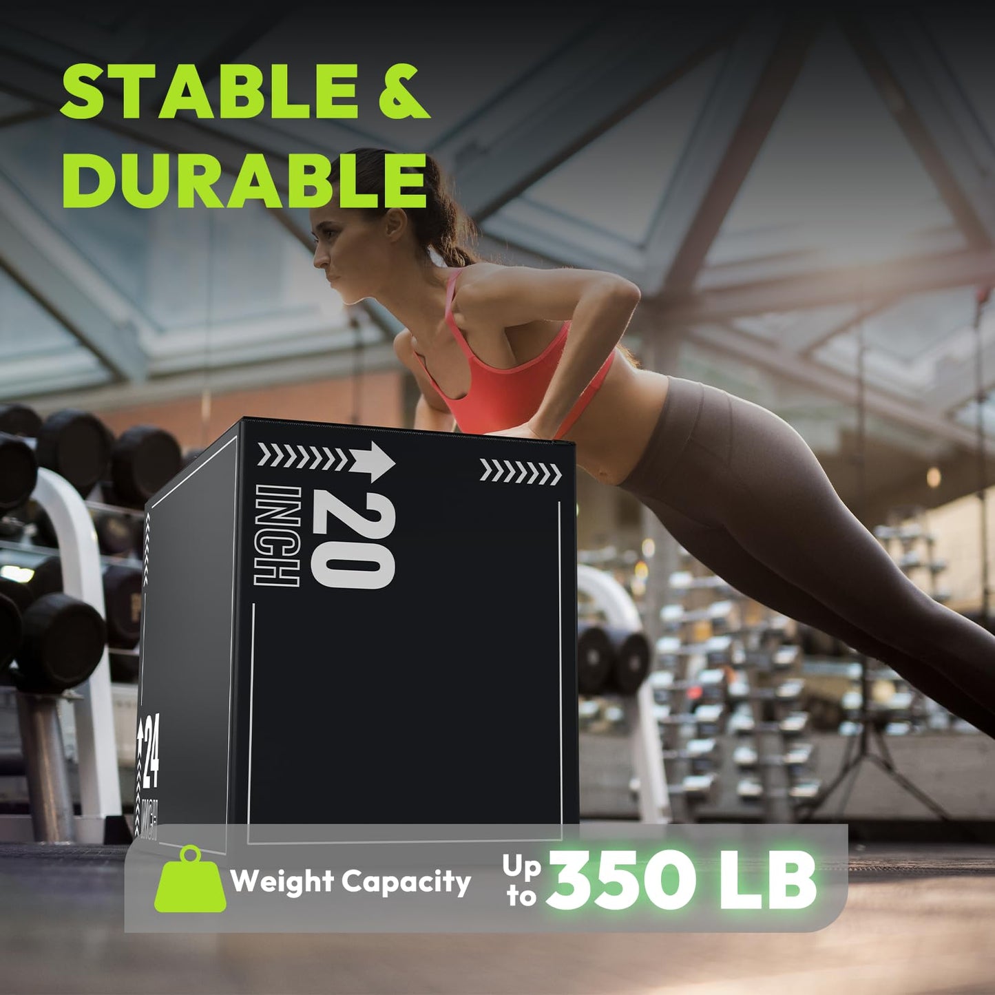 Plyometric Jump Box – 3-in-1 Plyo Box with Durable High-Density Foam Core