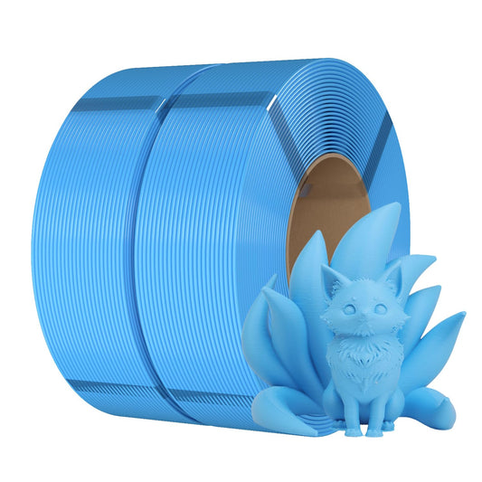 eSUN PLA Basic Refilament 1.75mm, 3D Printer Refill PLA for Fast Printing, 2KG Spoolless 3D Printing Filament, Light Blue