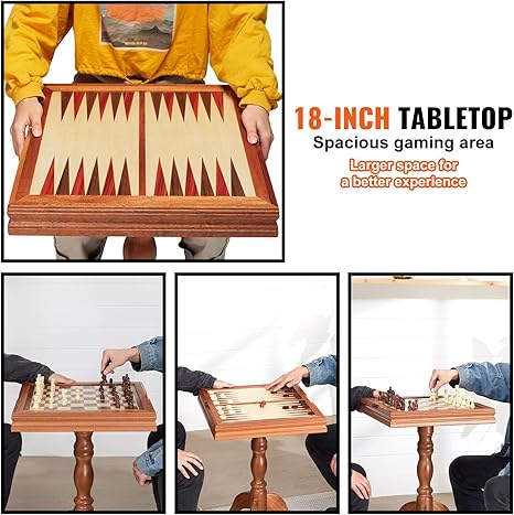 Chess Checkers Backgammon Set