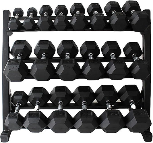 Iron and Rubber Coated Dumbbell Set