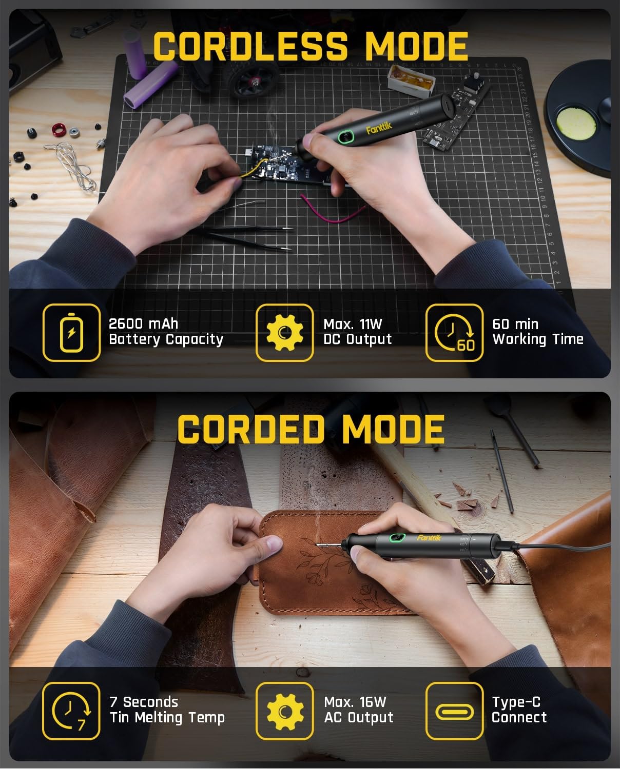 Fanttik T1 Max Soldering Iron Kit, Cordless Soldering Iron