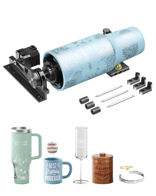 WECREAT Vision Rotary Pro, for Vision Series & Vision Pro Laser Engraver and Cutter Machine